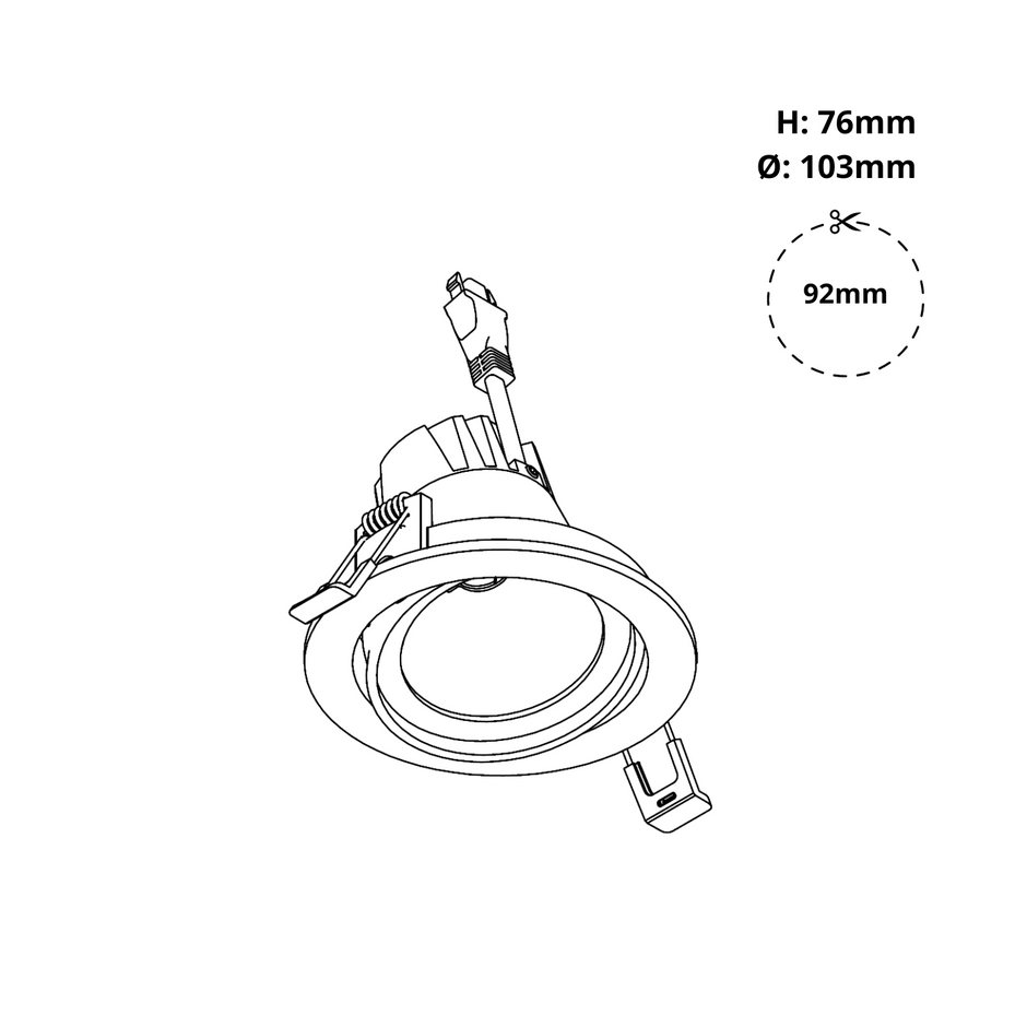 DLV-R 3.5 Inch Tilt LED Downlight (9-13W)