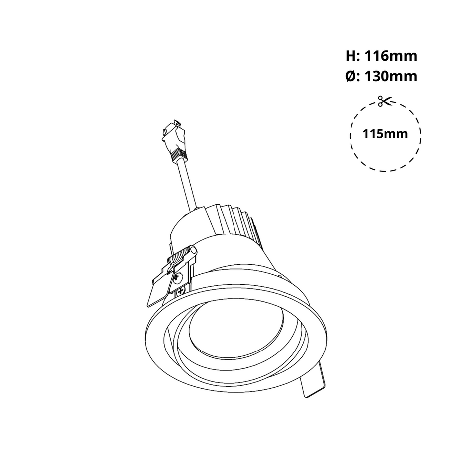 DLV-R 4.5 Inch Tilt LED Downlight (12-29W)