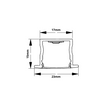LR1715 Recessed Extruded Aluminium Mini Profile (W:17xH:15xF:23mm)