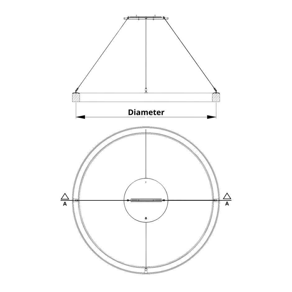 LSC5060 Circle LED Linear Pendant (60-140W)