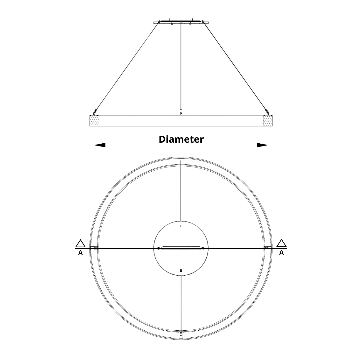 LSC5060 Circle LED Linear Pendant (60-140W)